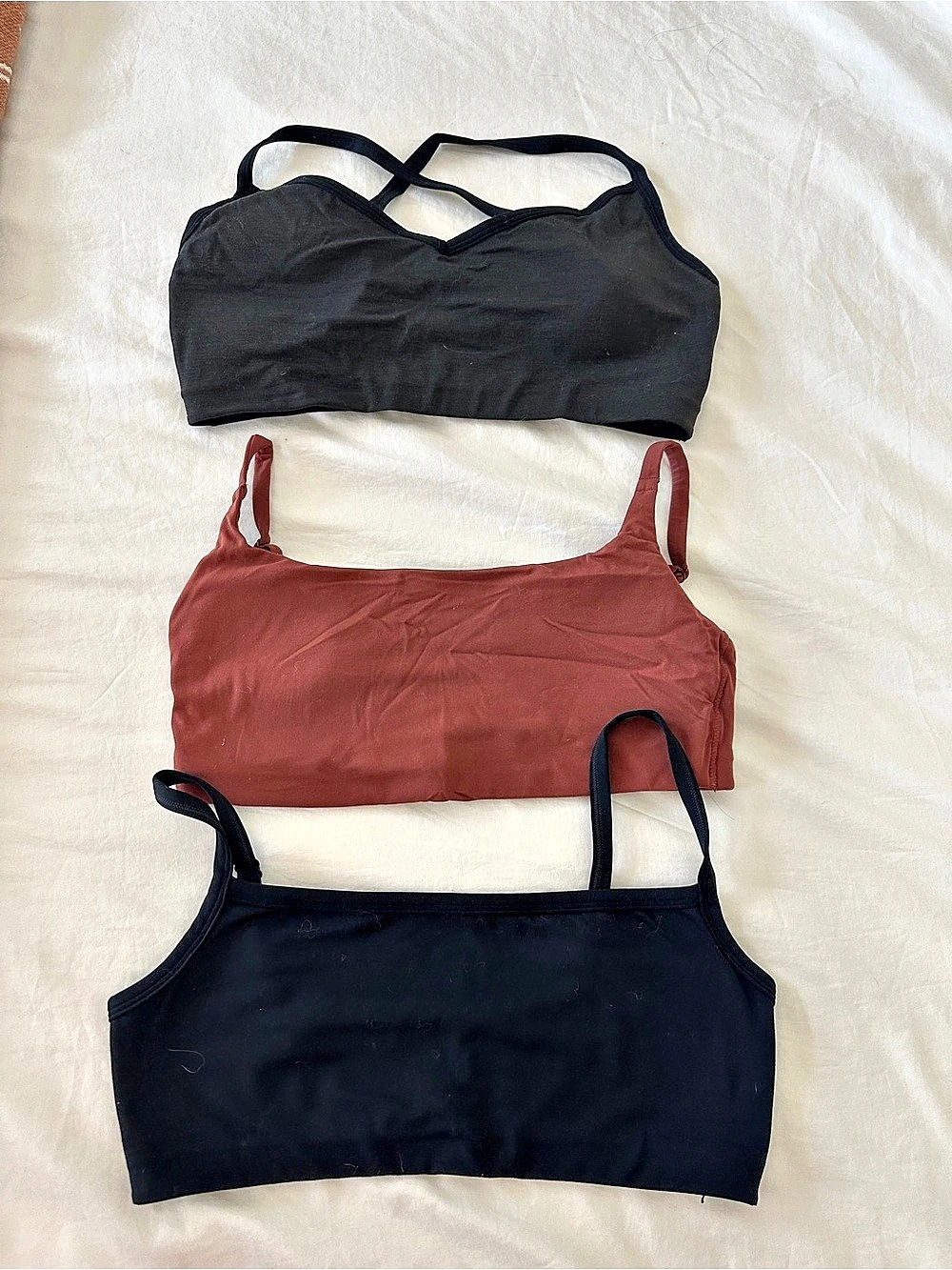 Vitality Sports Bra 3-Piece Set in Black & Red